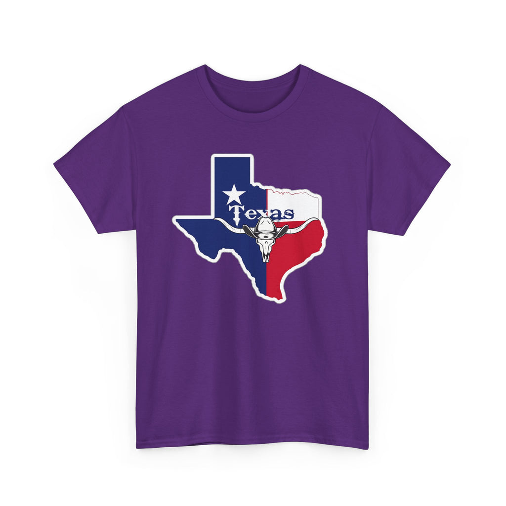 Texas Flag Outline T-Shirt — Lone Star State Map Tee with 'Texas' Text