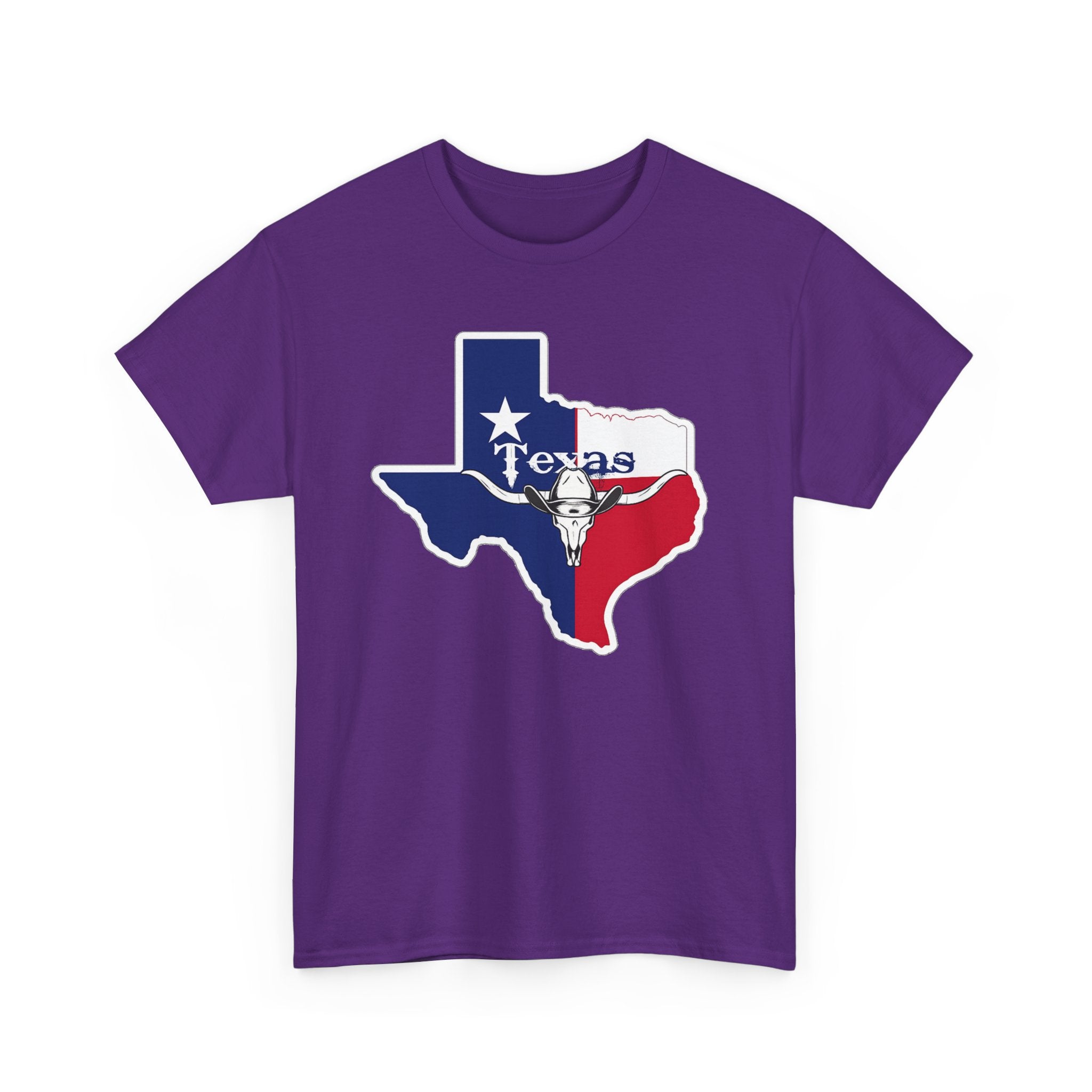 Texas Flag Outline T-Shirt — Lone Star State Map Tee with 'Texas' Text