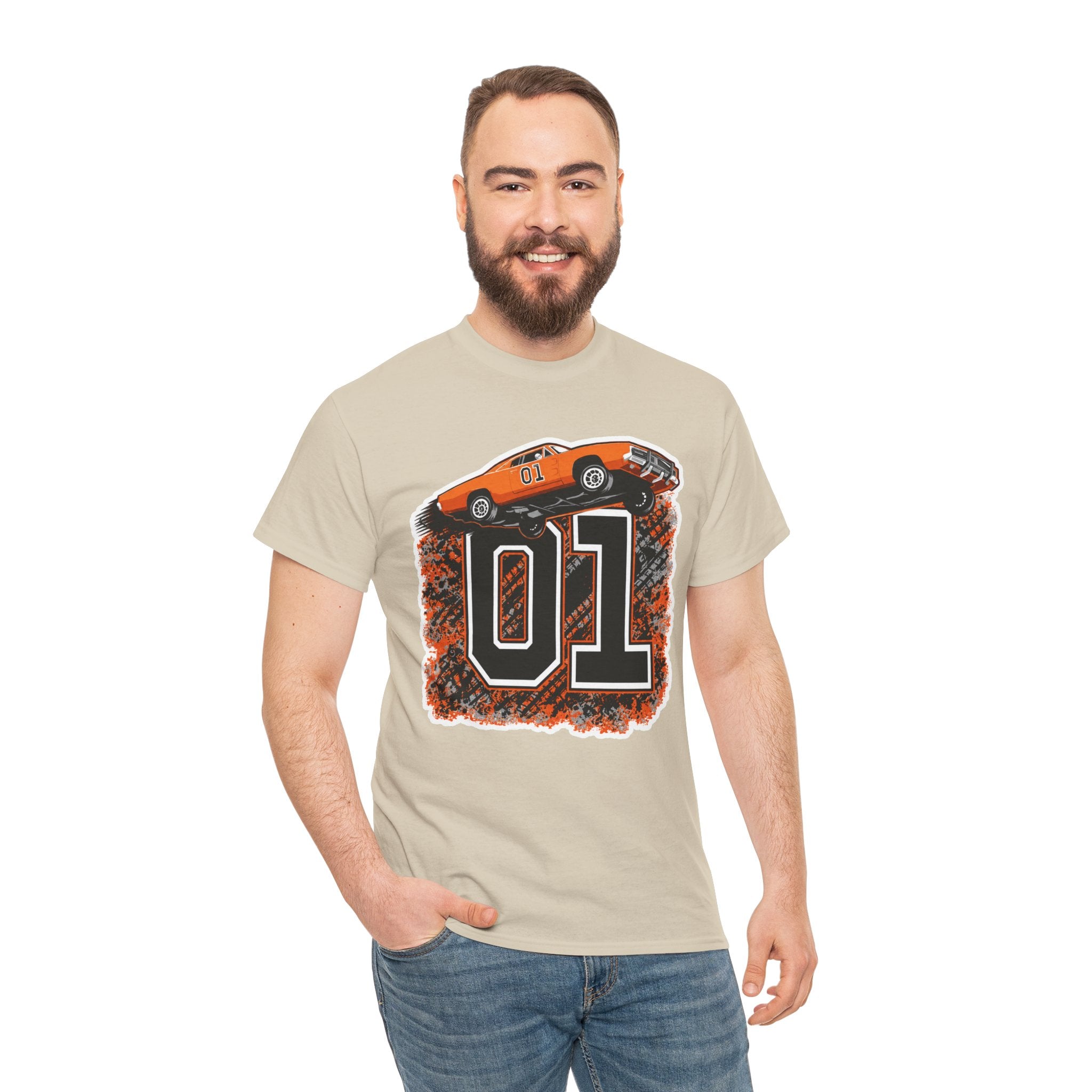 Dukes of Hazzard Inspired Race Car '01' Graphic Tee