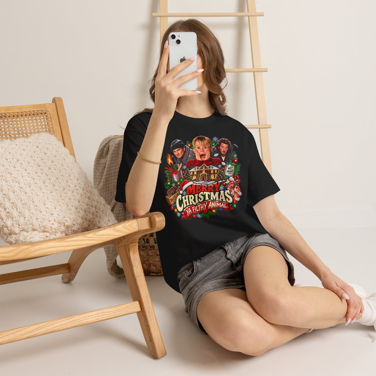 #Christmas Tee - "Merry Christmas Ya Filthy Animal" Home Alone Movie Holiday Shirt