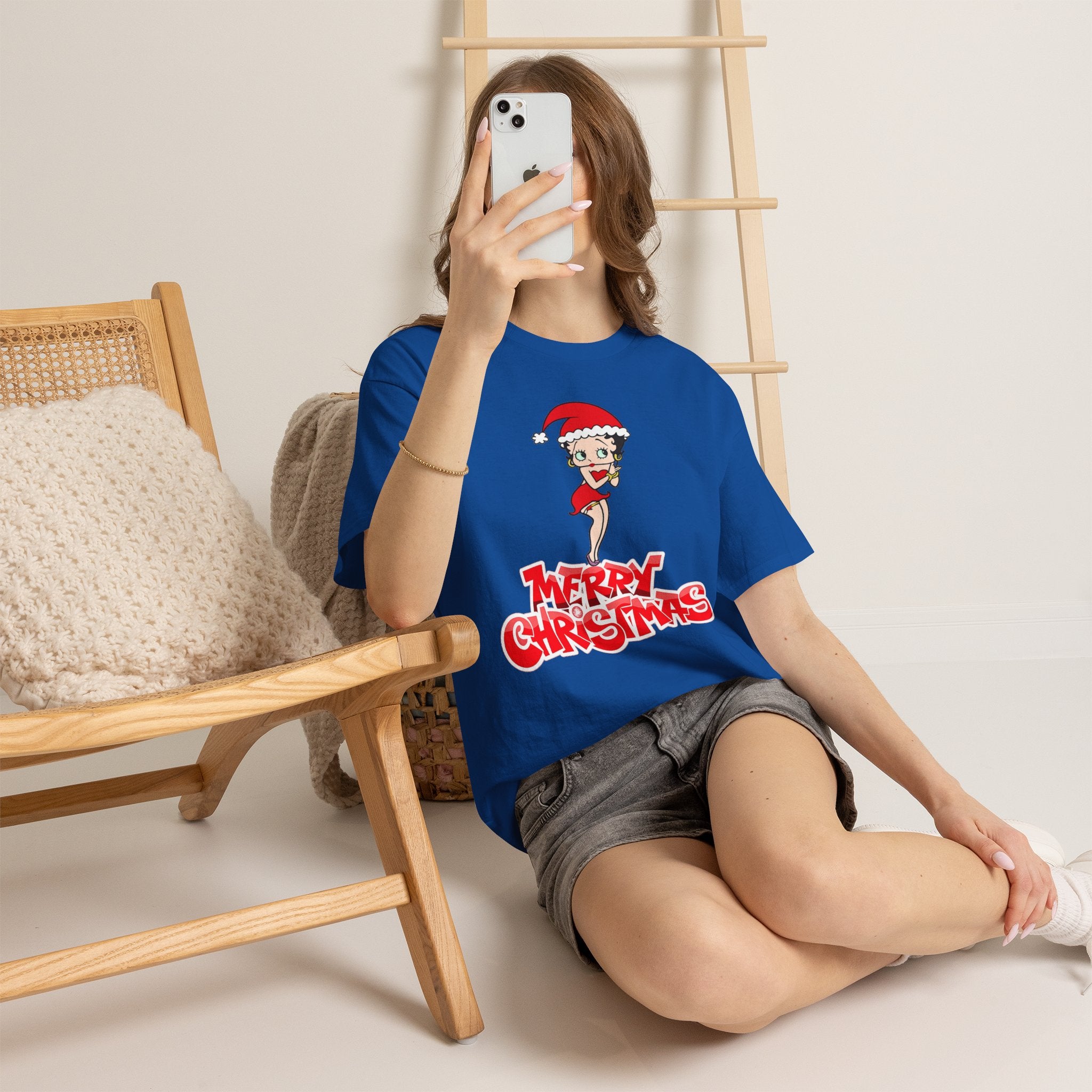 Christmas Betty Boop Tee - 'Merry Christmas' Holiday Graphic Shirt