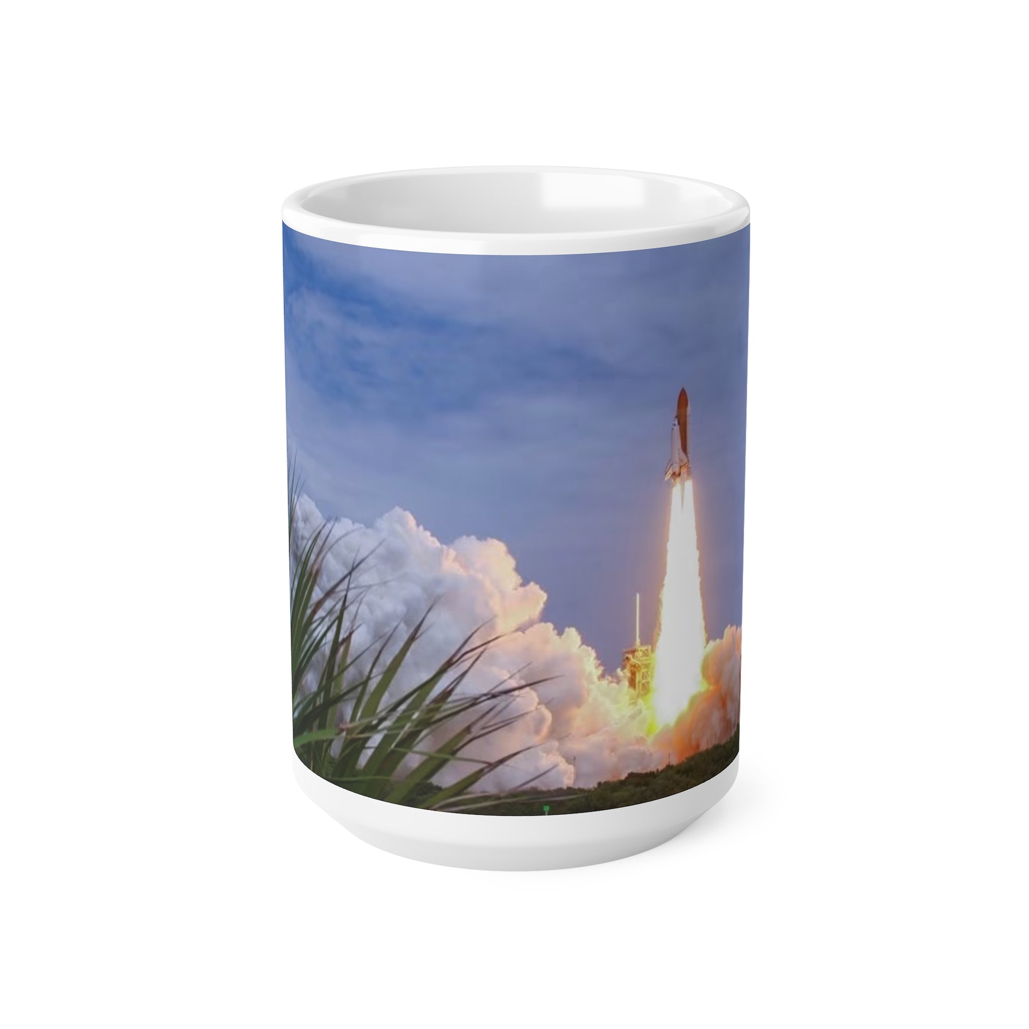 Space Shuttle Rocket Launch Ceramic Mug — Space Shuttle Coffee Cup (11oz & 15oz)