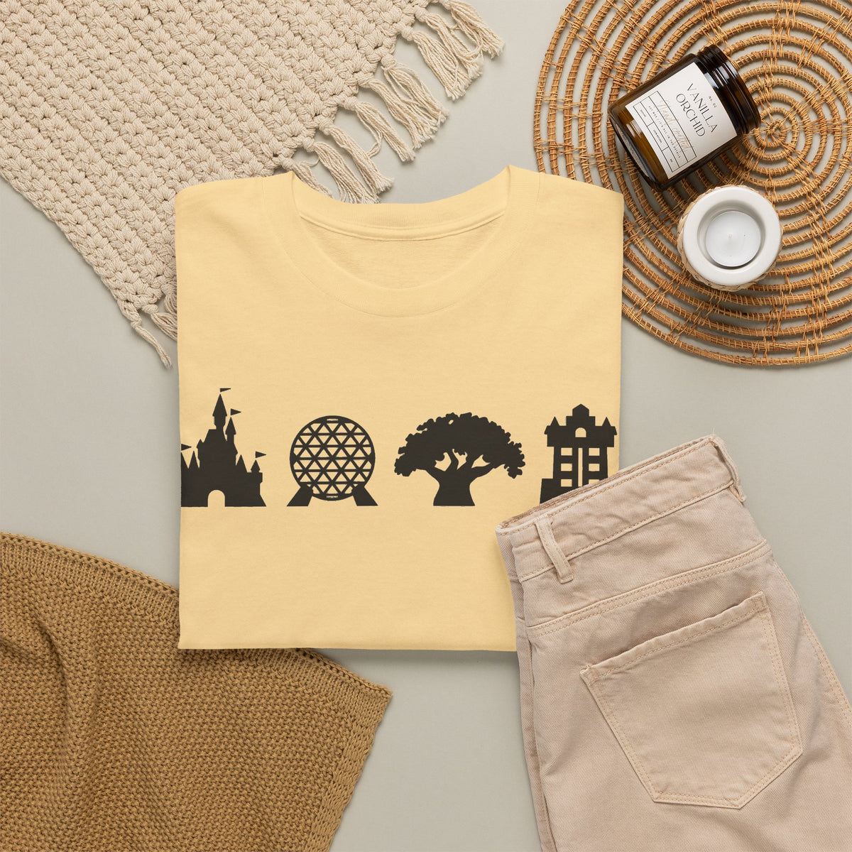 WDW theme parks Silhouettes Unisex Heavy Cotton Tee