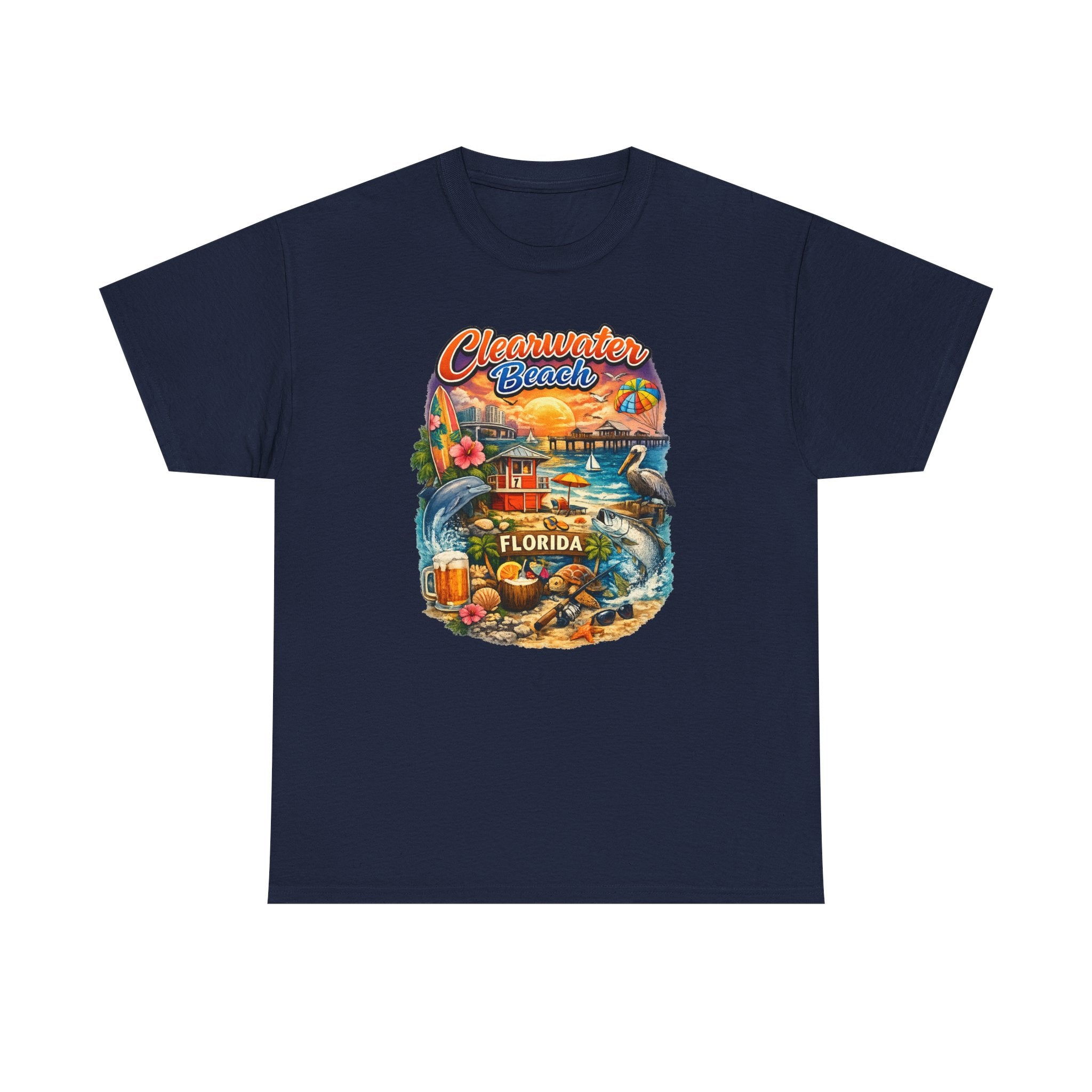 Clearwater Beach Florida Vintage Vacation T-Shirt