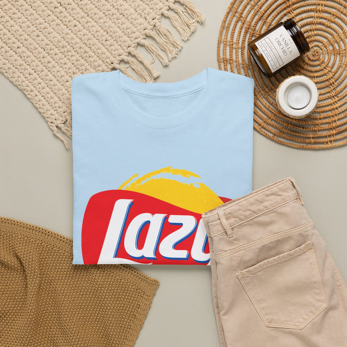 Lazy Logo T‑Shirt — Retro Snack-Inspired Graphic Tee