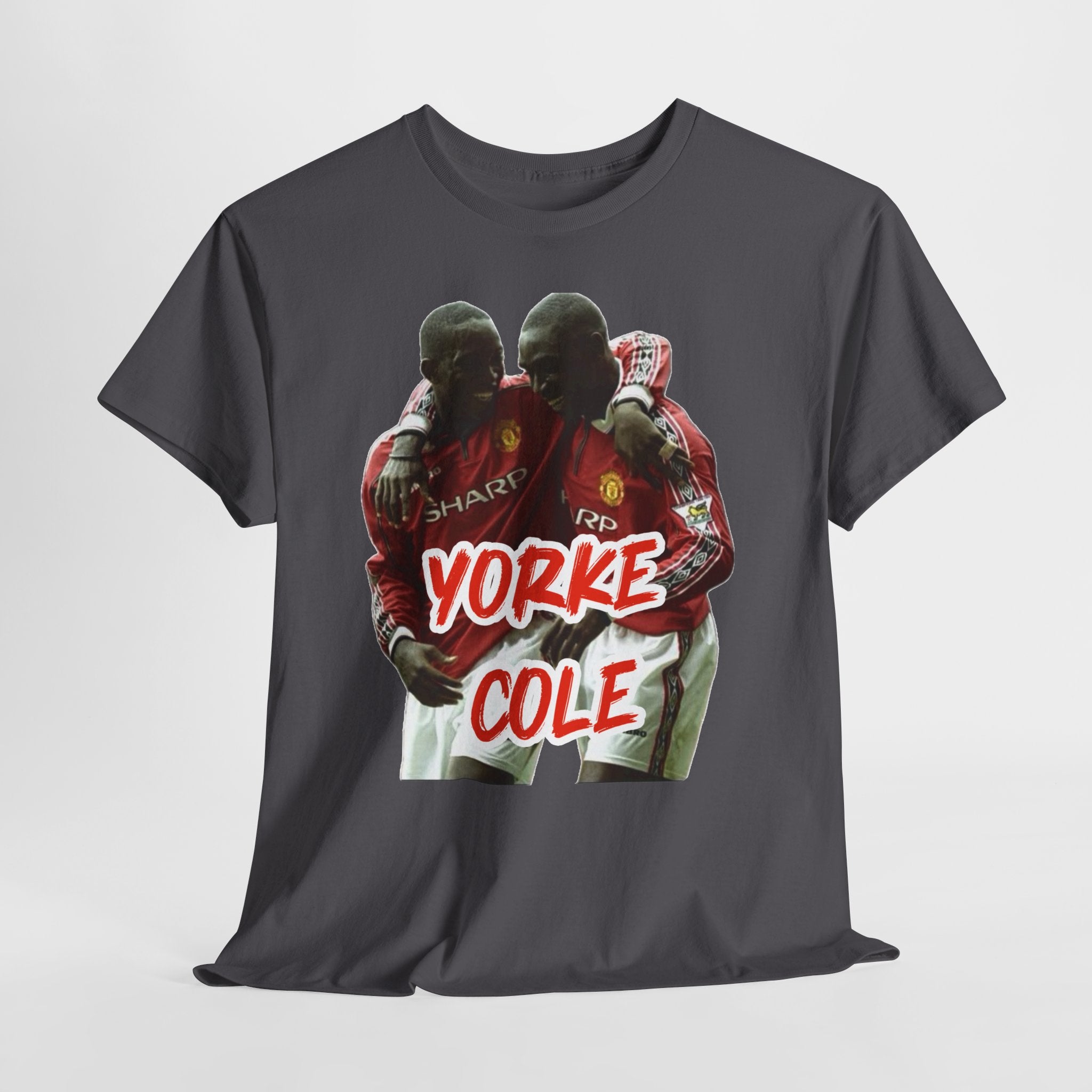 Yorke & Cole Manchester United Soccer Legends Graphic Tee — 'Yorke Cole' Retro Football Shirt