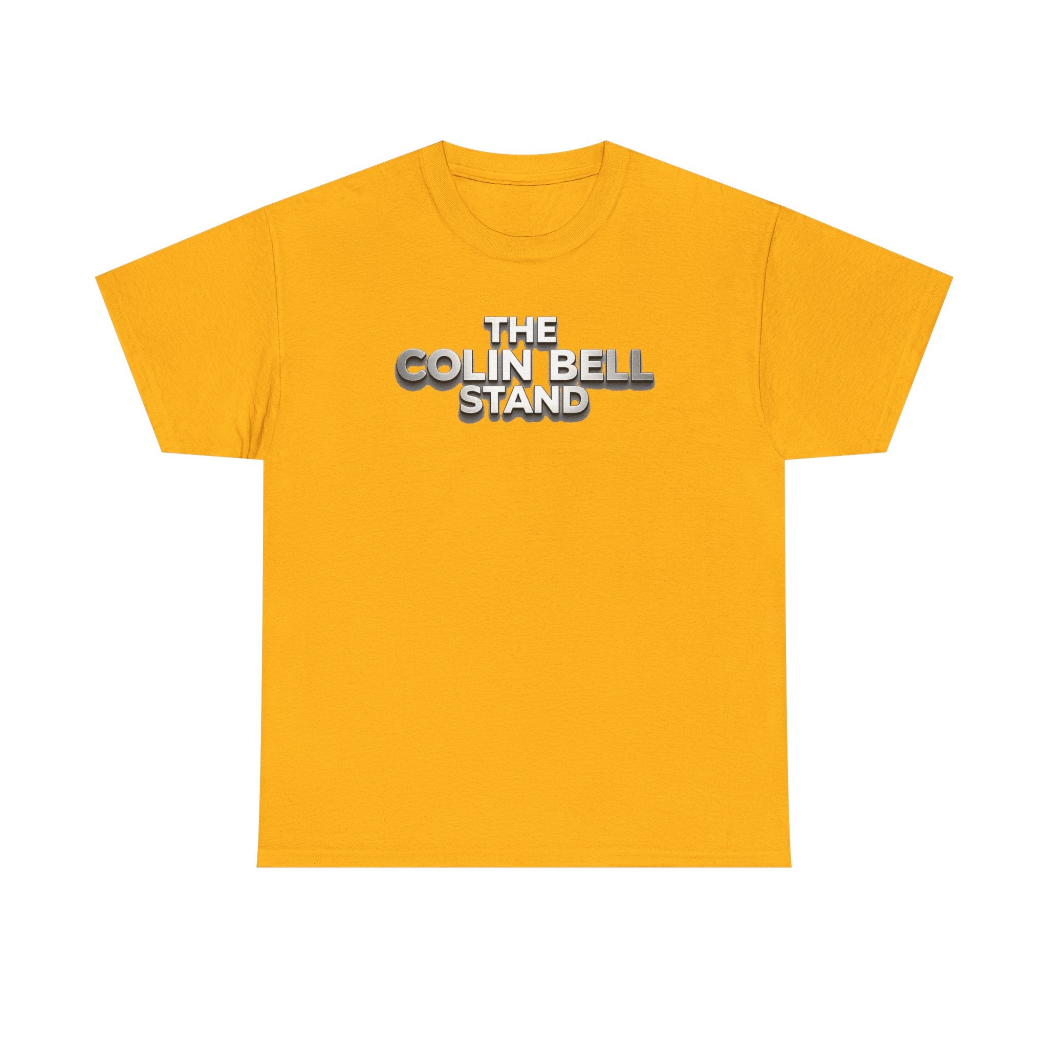 T-Shirt — “The Colin Bell Stand” Retro Chrome Text Tee