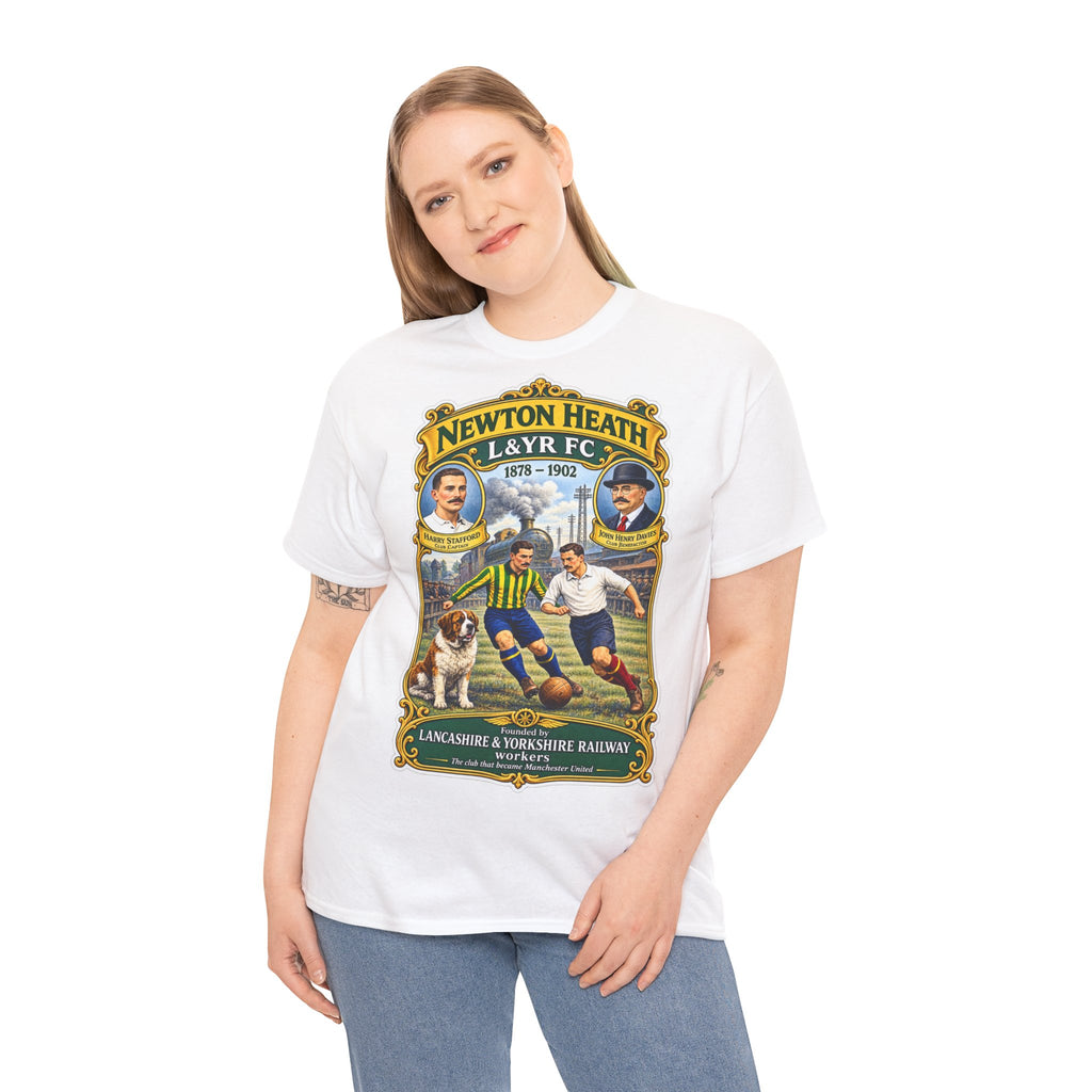 Newton Heath L&YR FC Vintage Football Tee — Lancashire & Yorkshire Railway Soccer Shirt
