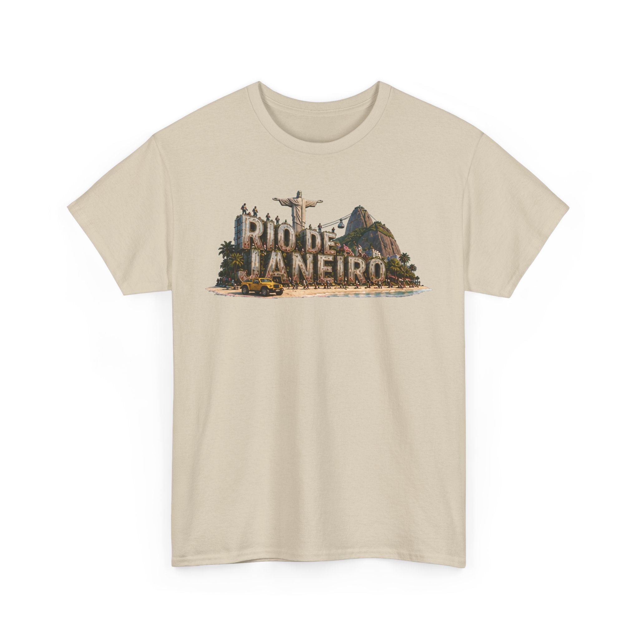 Rio de Janeiro Scenic T‑Shirt — Vintage Travel Tee with Christ the Redeemer Design