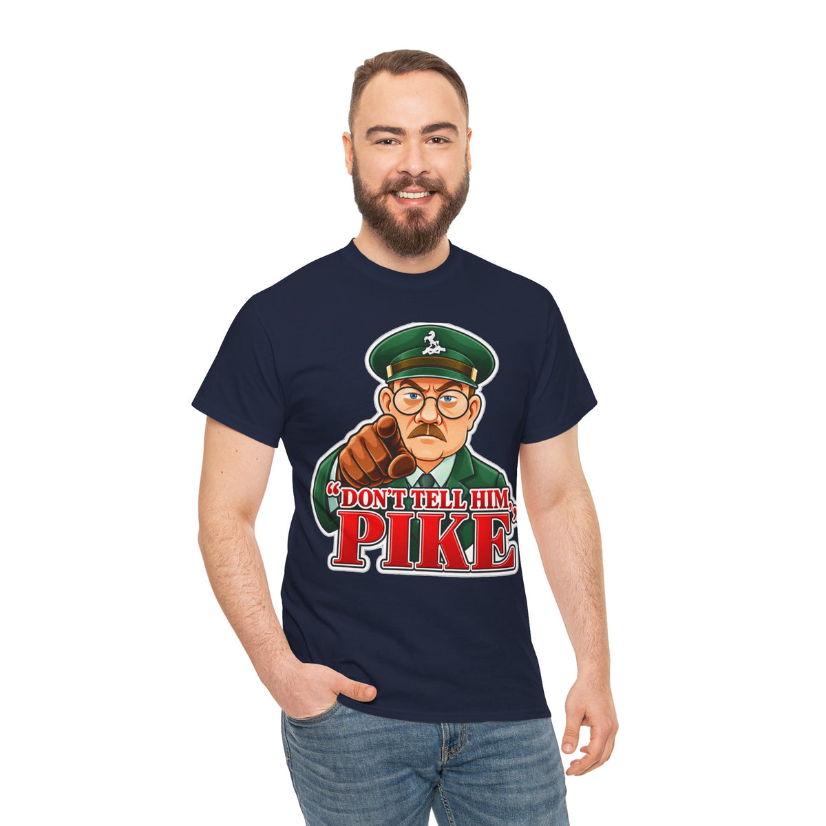 Don’t Tell Him Pike T-Shirt — Vintage Military Sergeant Pointing Graphic Tee