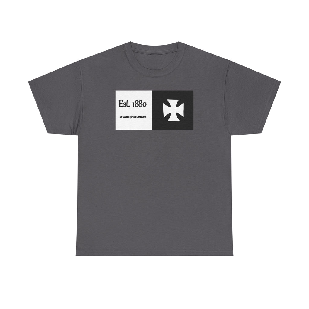 ST Mark's West Gorton (Manchester City) Est. 1880 Cross Logo T-Shirt