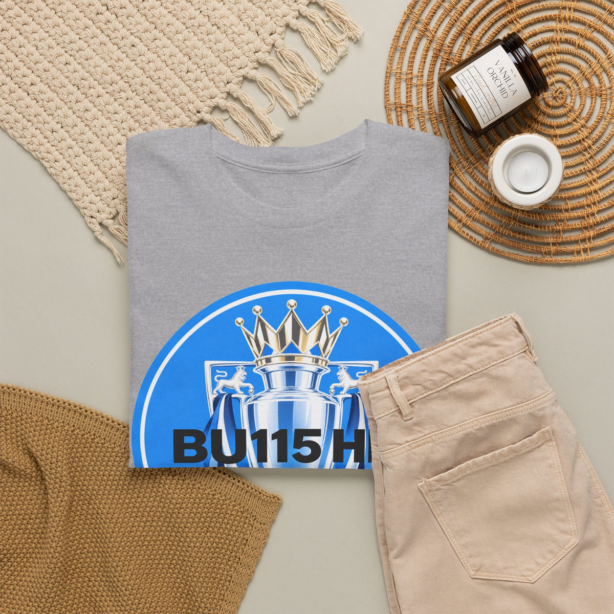 Manchester City Anti Premier League Charges Cotton T-Shirt — 'BU11SH1T' Blue Crown Football Shirt