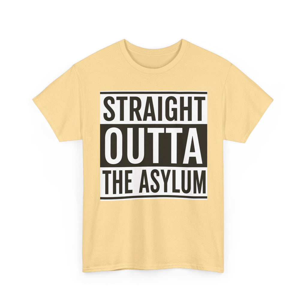 Straight Outta the Asylum T-Shirt – Graphic Statement Tee
