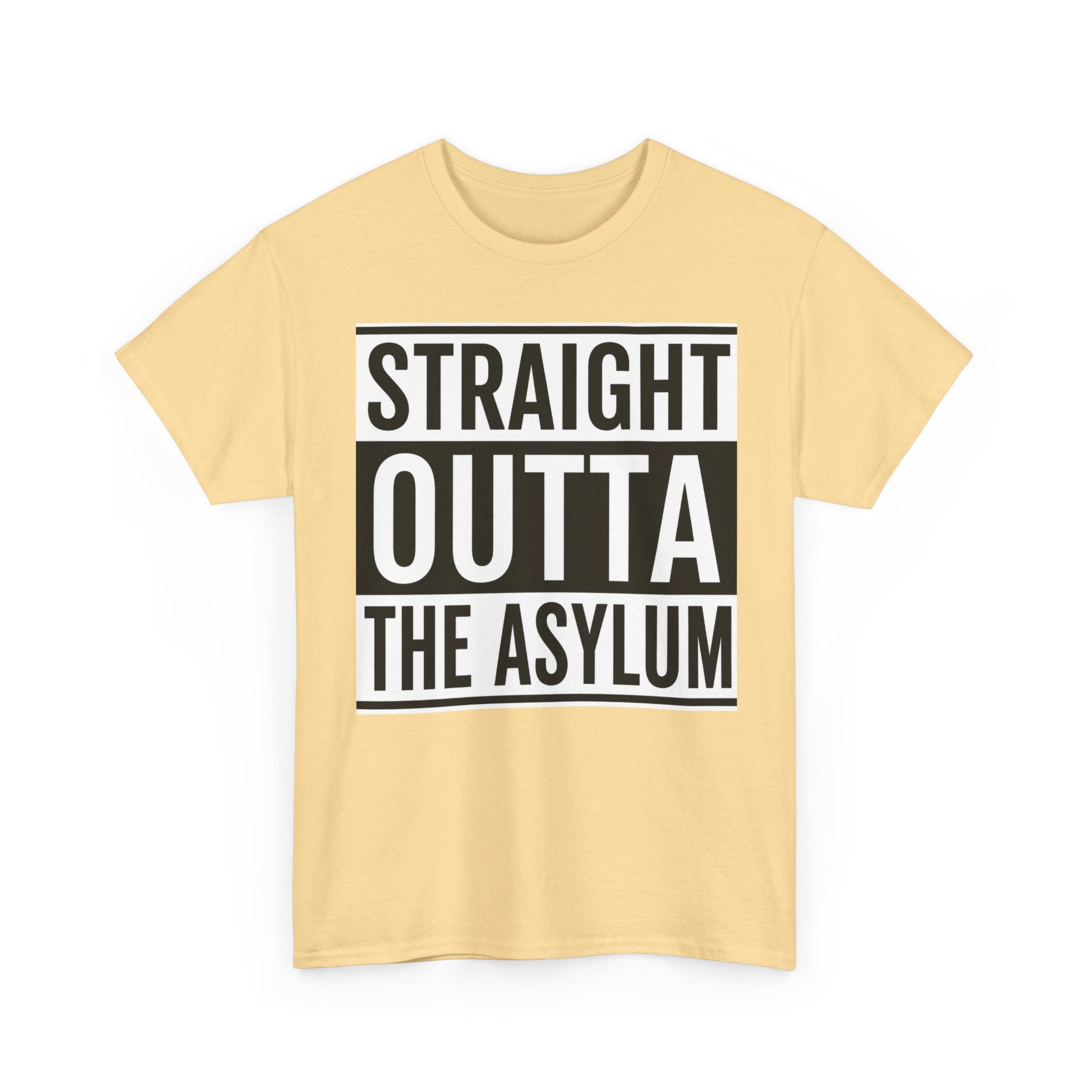 Straight Outta the Asylum T-Shirt – Graphic Statement Tee