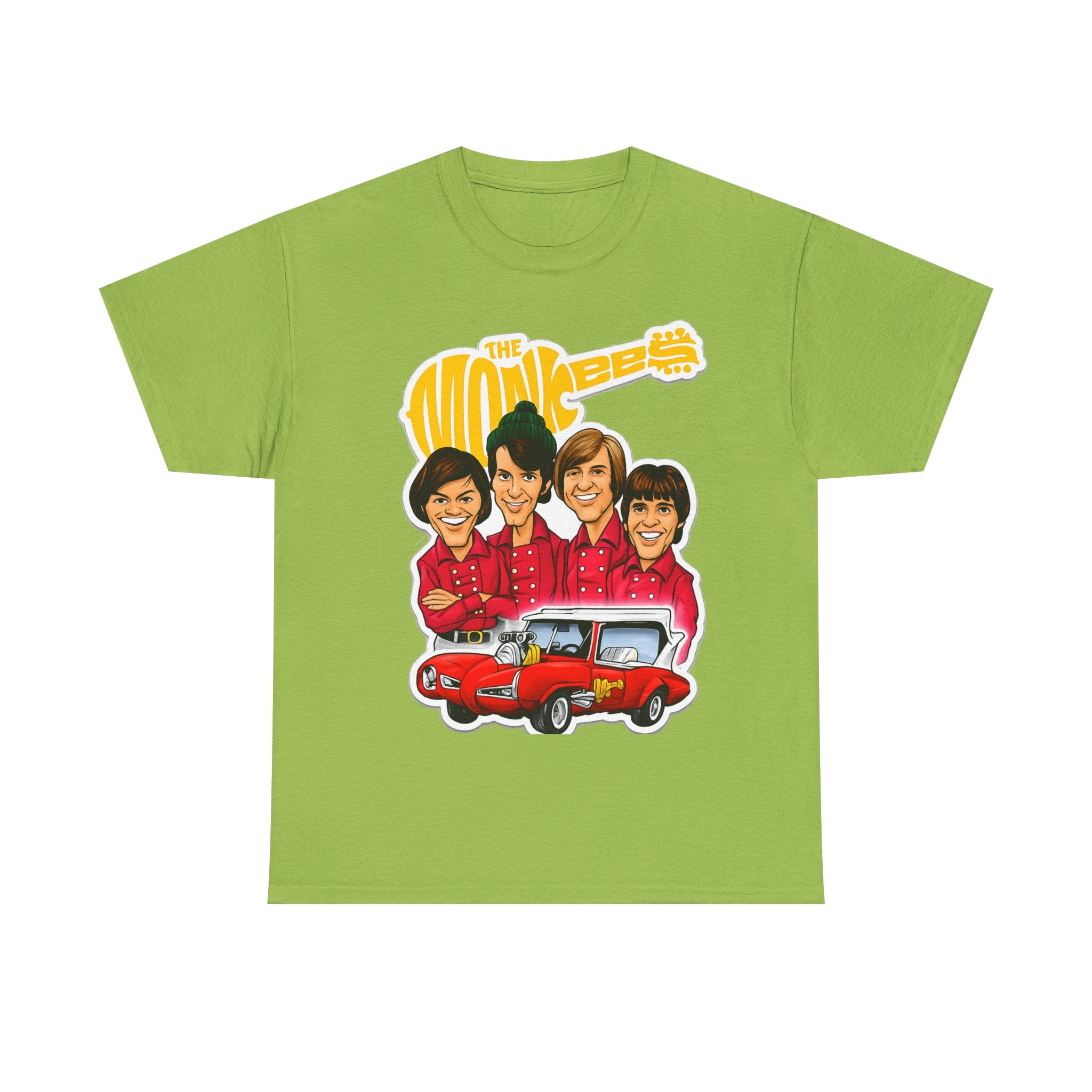 The Monkees Retro Band Tee — Colorful Car Cartoon Graphic