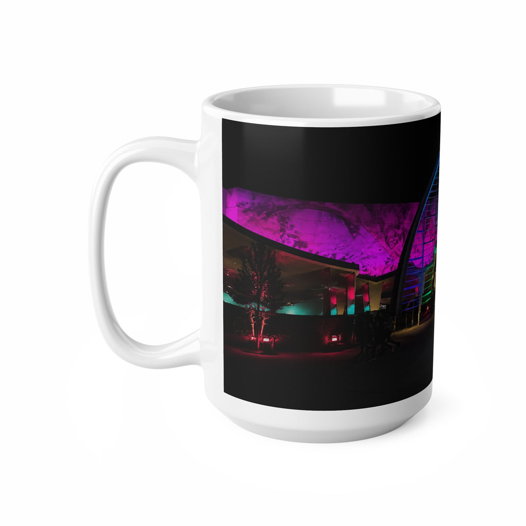 Men in Black Universal HHN Nightscape Mug — Colorful Architectural Night Photo Ceramic Coffee Cup (11oz, 15oz)