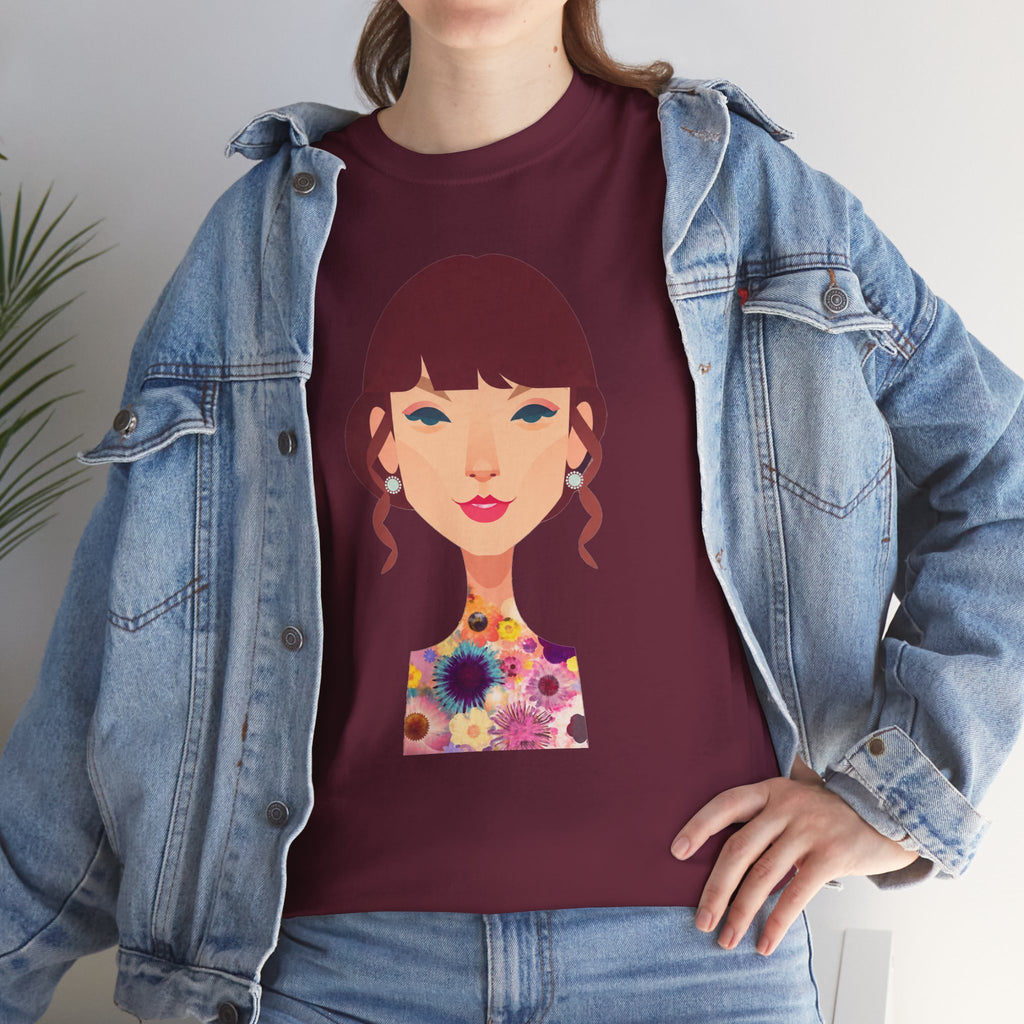T Swift Illustration Cotton T-Shirt