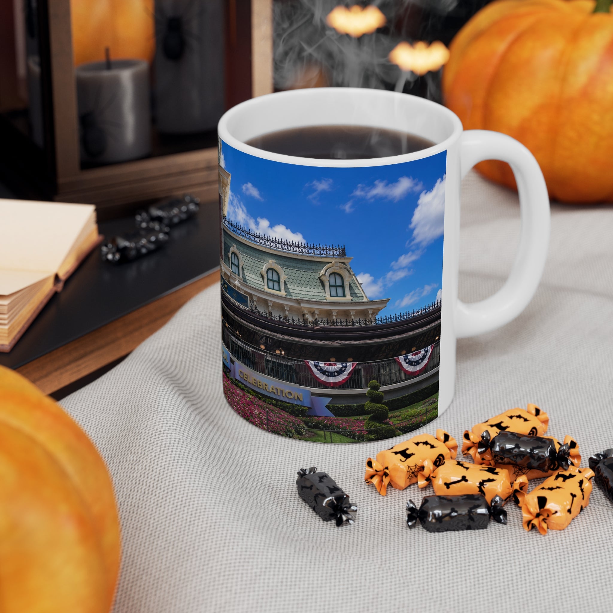 Magic Kingdom Train Station Photo Mug — 11oz & 15oz Ceramic Coffee Cup