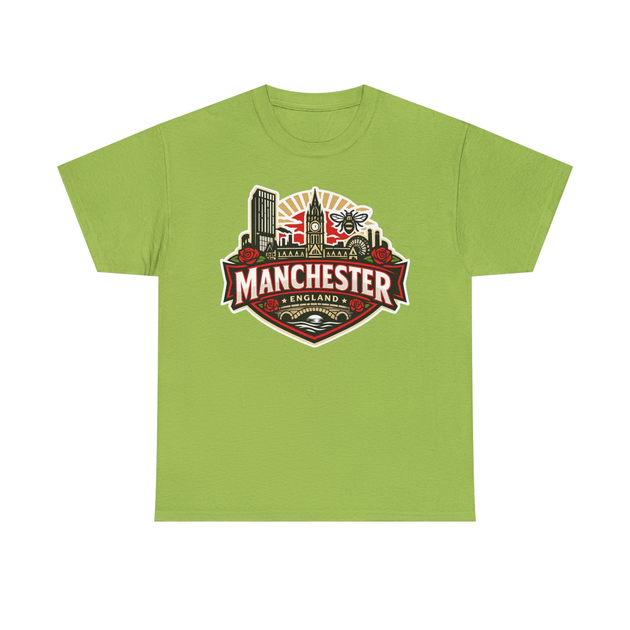 Manchester England Skyline T-Shirt — Vintage City Crest Tee