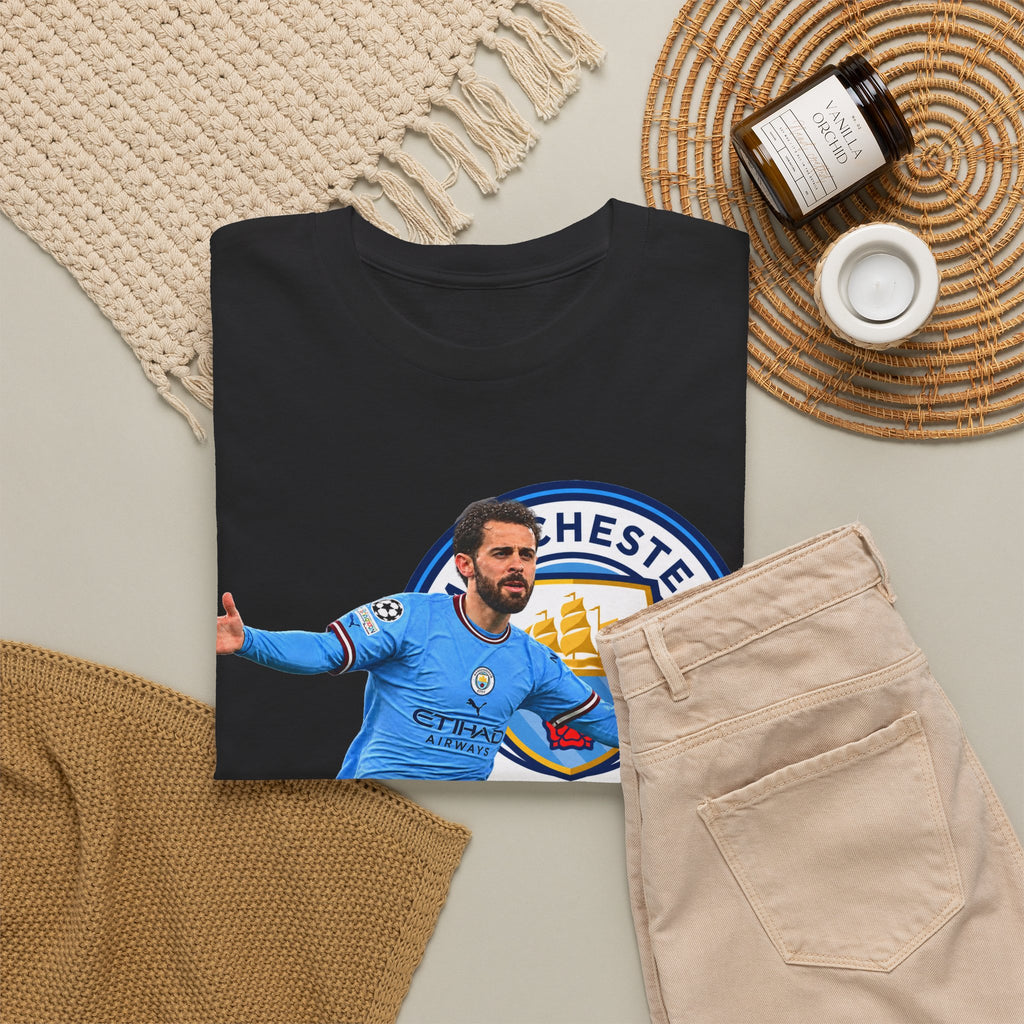 Bernardo Silva Manchester City Football Club Graphic Tee — Celebratory Player Design