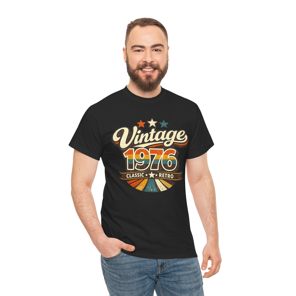 Vintage 1976 Retro Graphic Tee — Classic Birthday or Anniversary Gift