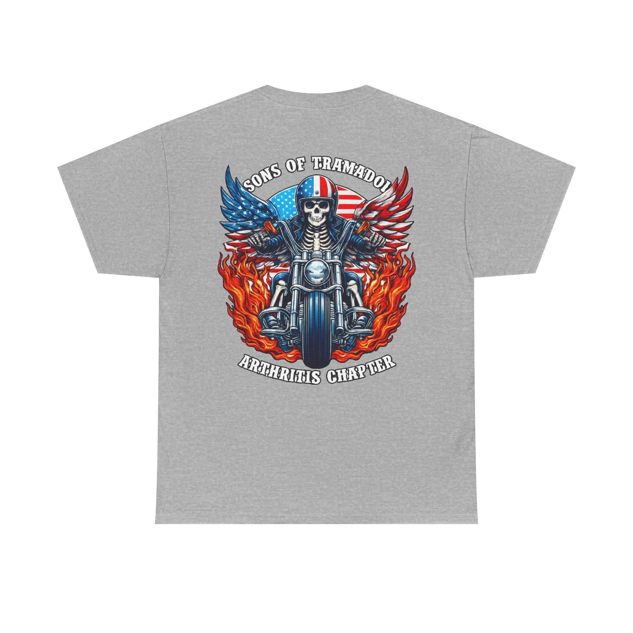 Biker Skull Motorcycle Tee — Sons of Tradition Archangels Chapter Graphic Shirt