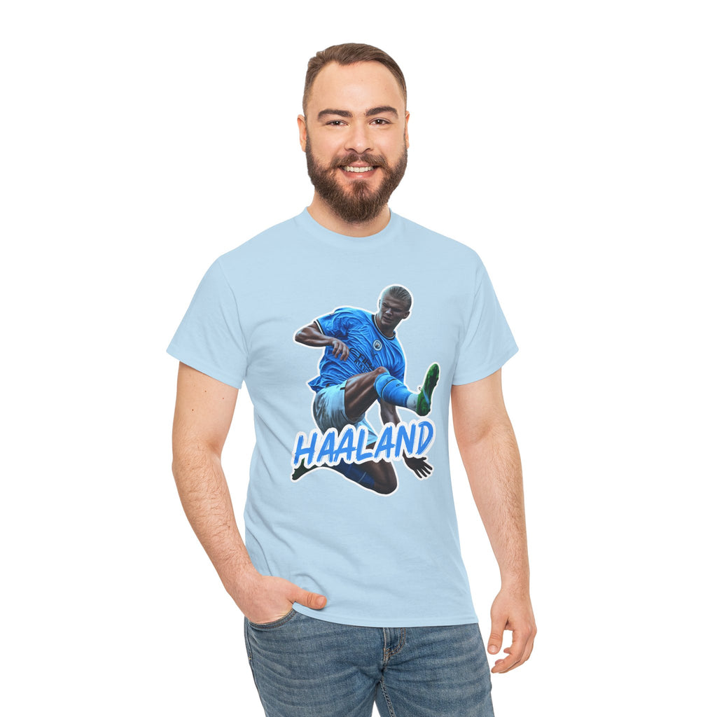 Erling Haaland Manchester City Soccer T‑Shirt – Dynamic Action Graphic Tee