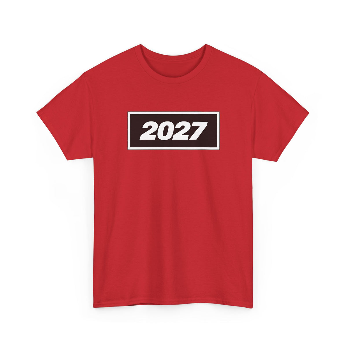 Oasis Inspired 2027 Graphic Tee — Minimal Year Rectangle T‑Shirt for New Year Celebrations