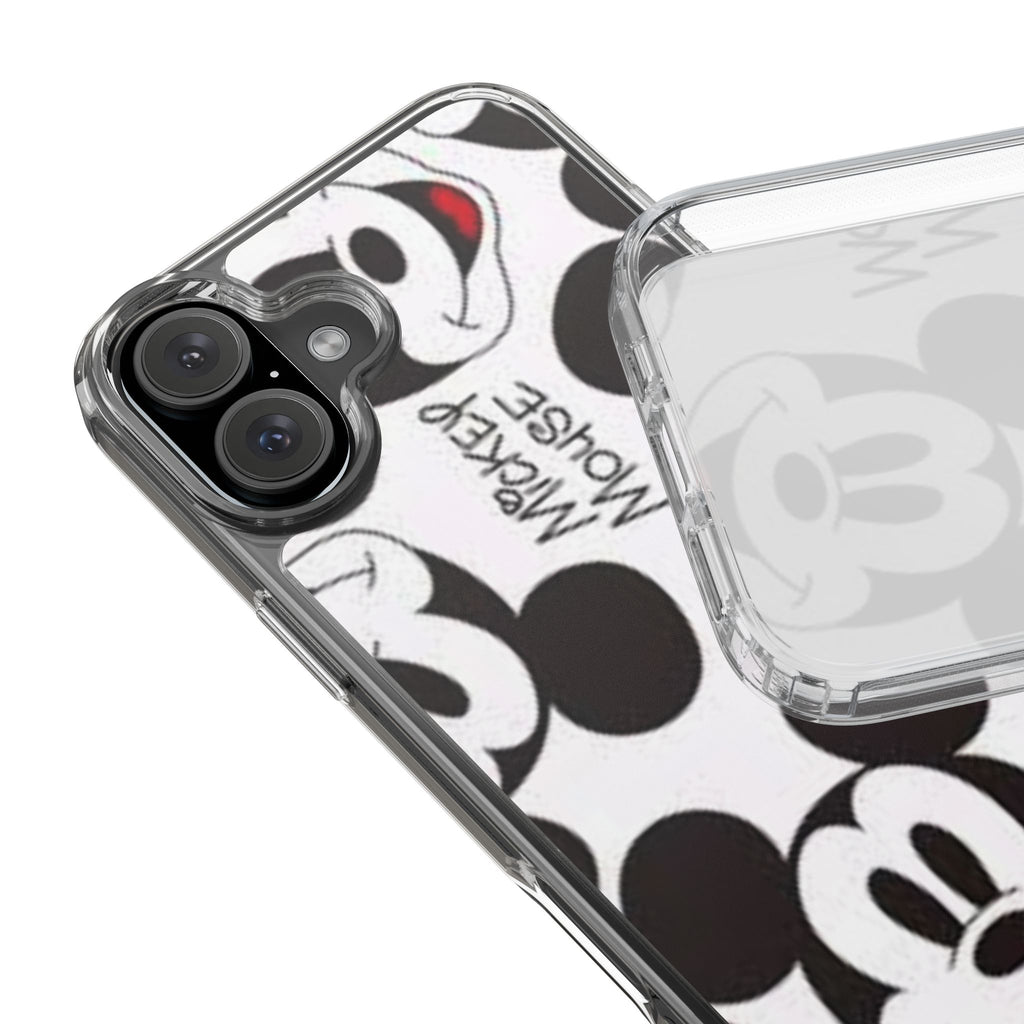 Mickey Mouse Clear Phone Case – Retro Cartoon Pattern Clear Case