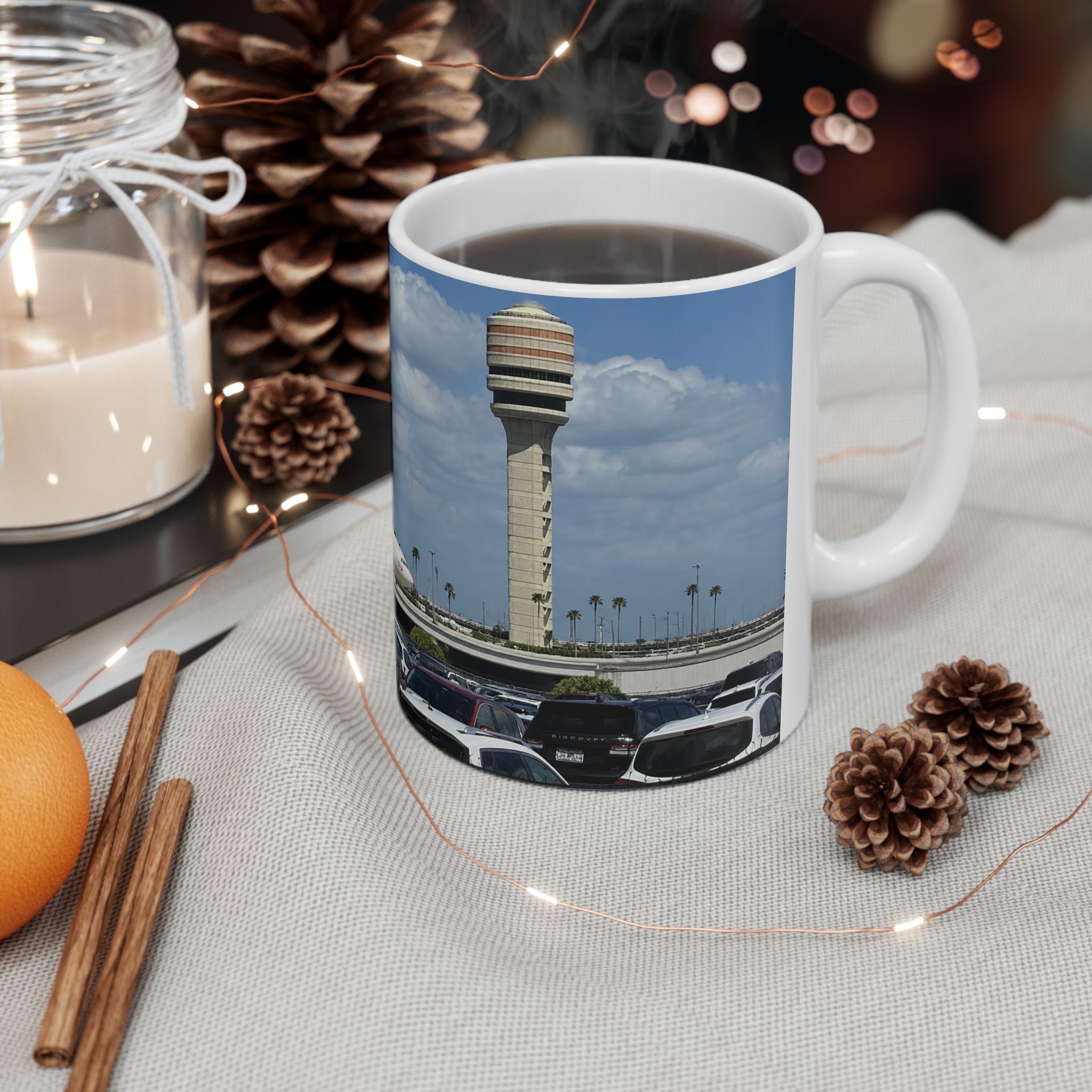 Virgin Atlantic at Orlando International Airport Photo Mug — Virgin Atlantic Jet Ceramic Coffee Cup (11oz/15oz)