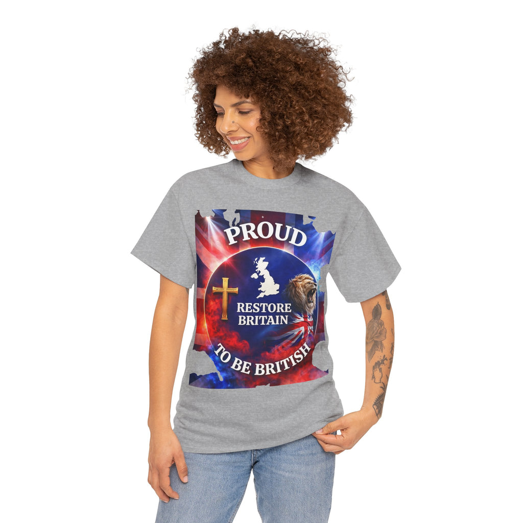 Proud to Be British Restore Britain Cotton T‑Shirt