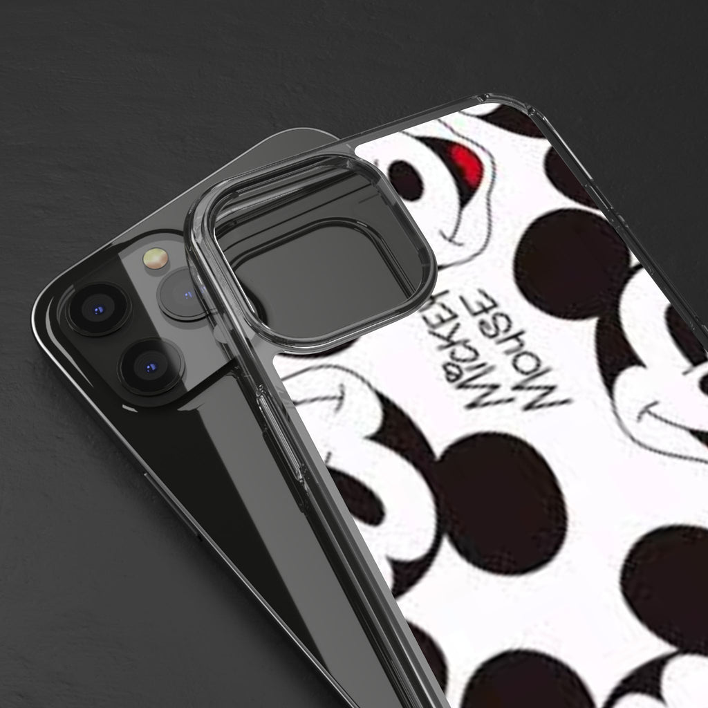 Mickey Mouse Clear Phone Case – Retro Cartoon Pattern Clear Case