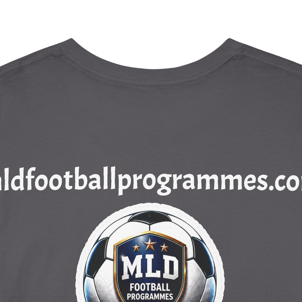 MLD Football Programmes Tee — Vintage Sports Logo Cotton T‑Shirt