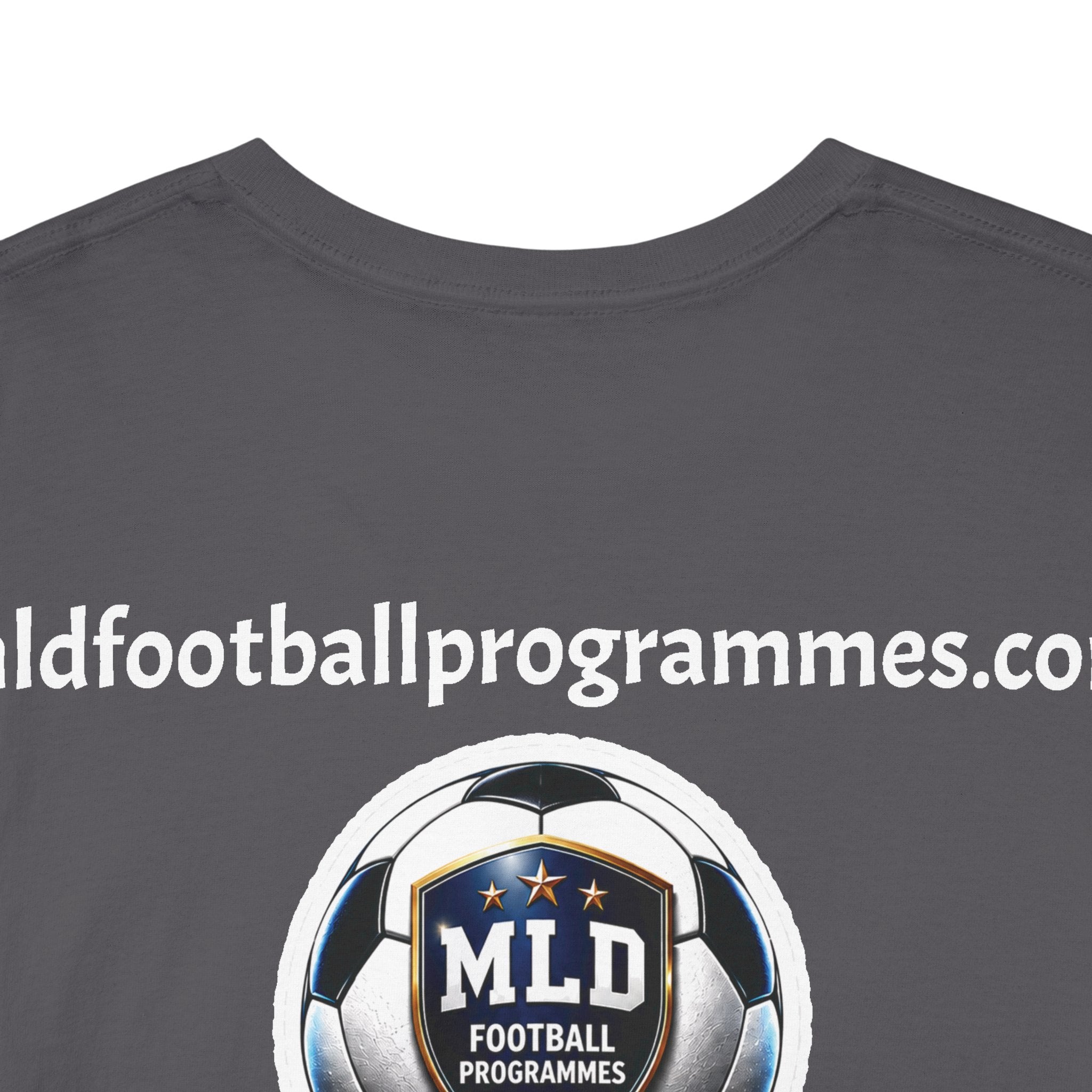 MLD Football Programmes Tee — Vintage Sports Logo Cotton T‑Shirt