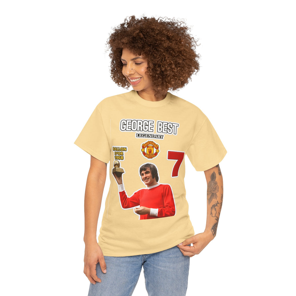 George Best Manchester United #7 Vintage Soccer T-Shirt – Ballon d'Or Tribute