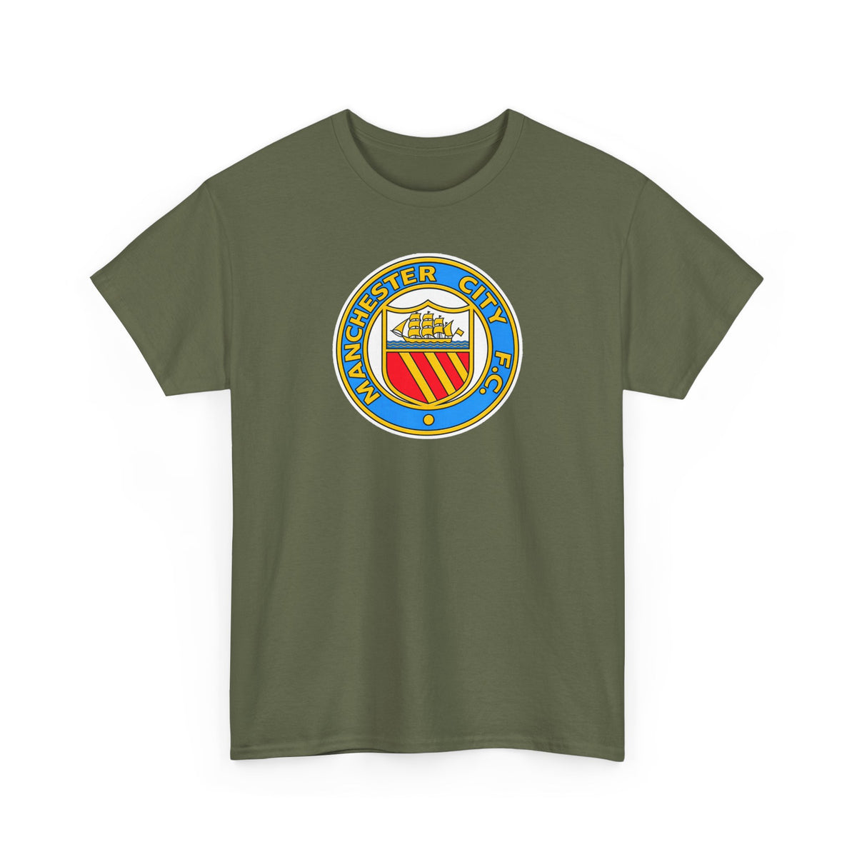 Manchester City Retro Crest Cotton T-Shirt