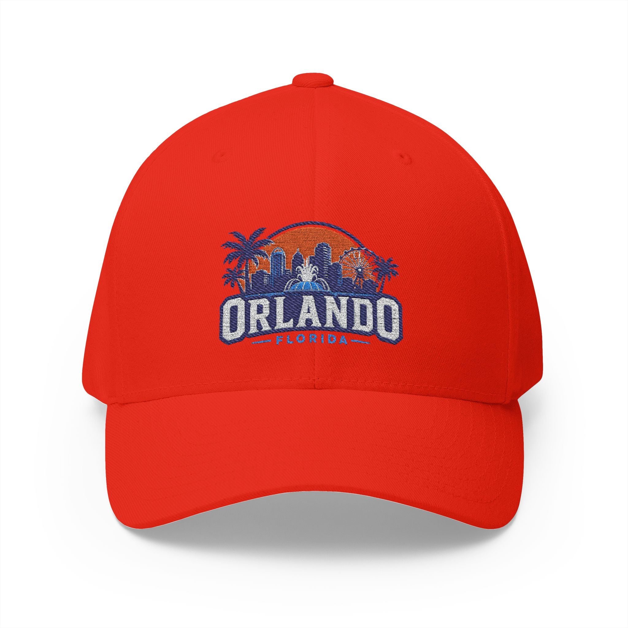 Orlando Florida Embroidered Baseball Cap — Sunset Skyline Hat