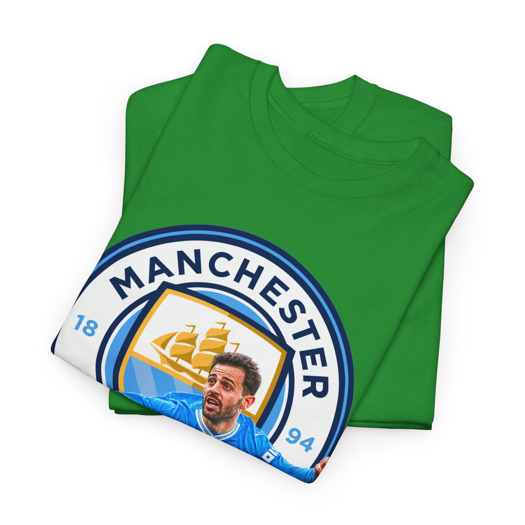 Bernardo SIlva Manchester City legend Cotton T‑Shirt — Blue Crest Football Tee