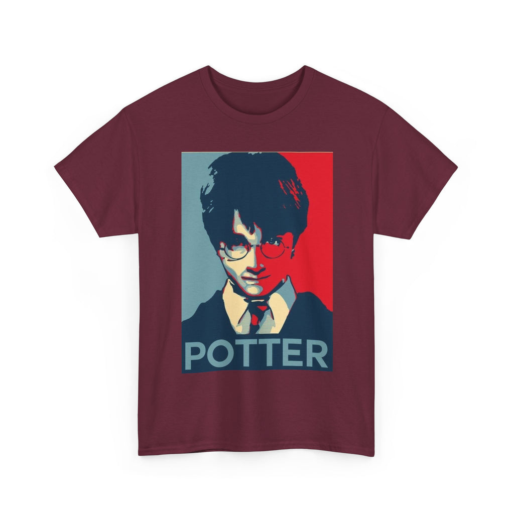 Harry Potter Inspired Vintage Wizard Portrait Cotton T‑Shirt — 'Potter' Graphic Tee