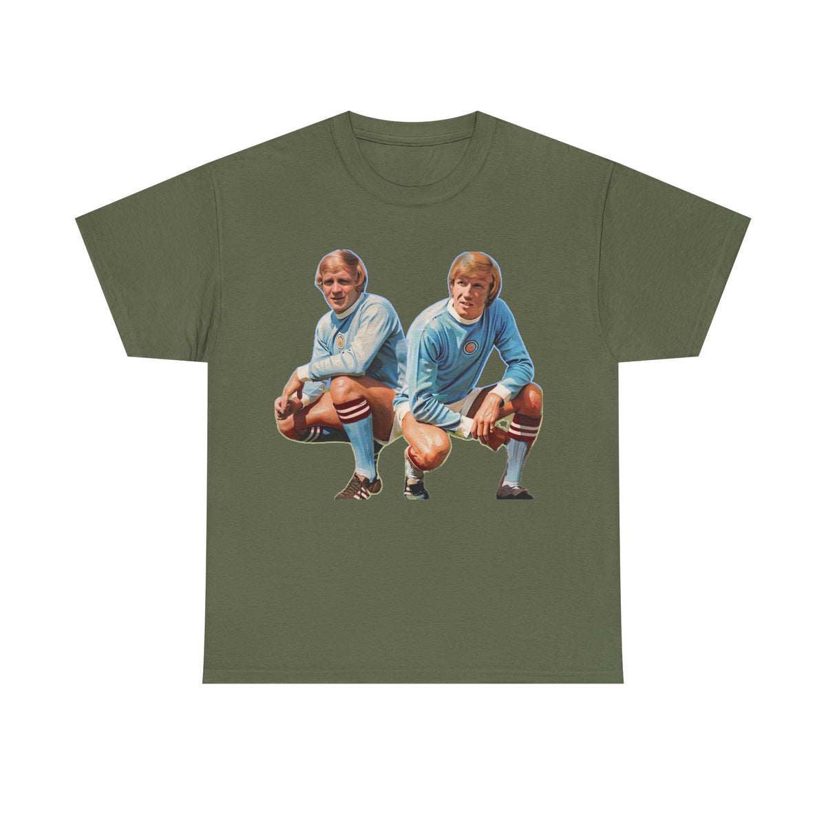 Franny Lee and Colin Bell Manchester City Retro Soccer Players T‑Shirt — Vintage Football Graphic Tee