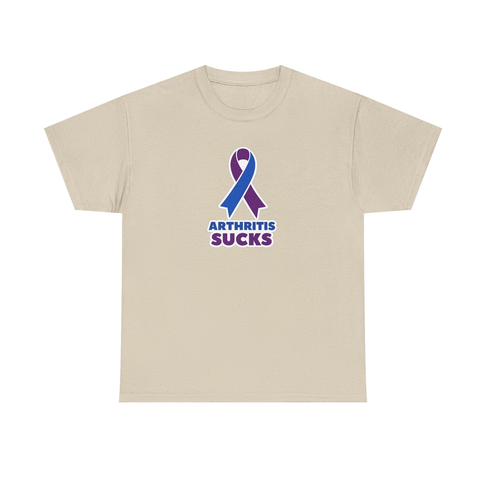 Arthritis Sucks Awareness T-Shirt — Purple & Blue Ribbon Support Tee