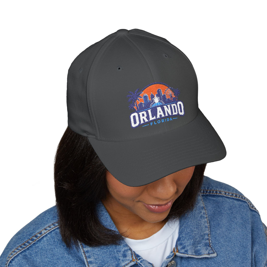 Orlando Florida Embroidered Baseball Cap — Sunset Skyline Hat