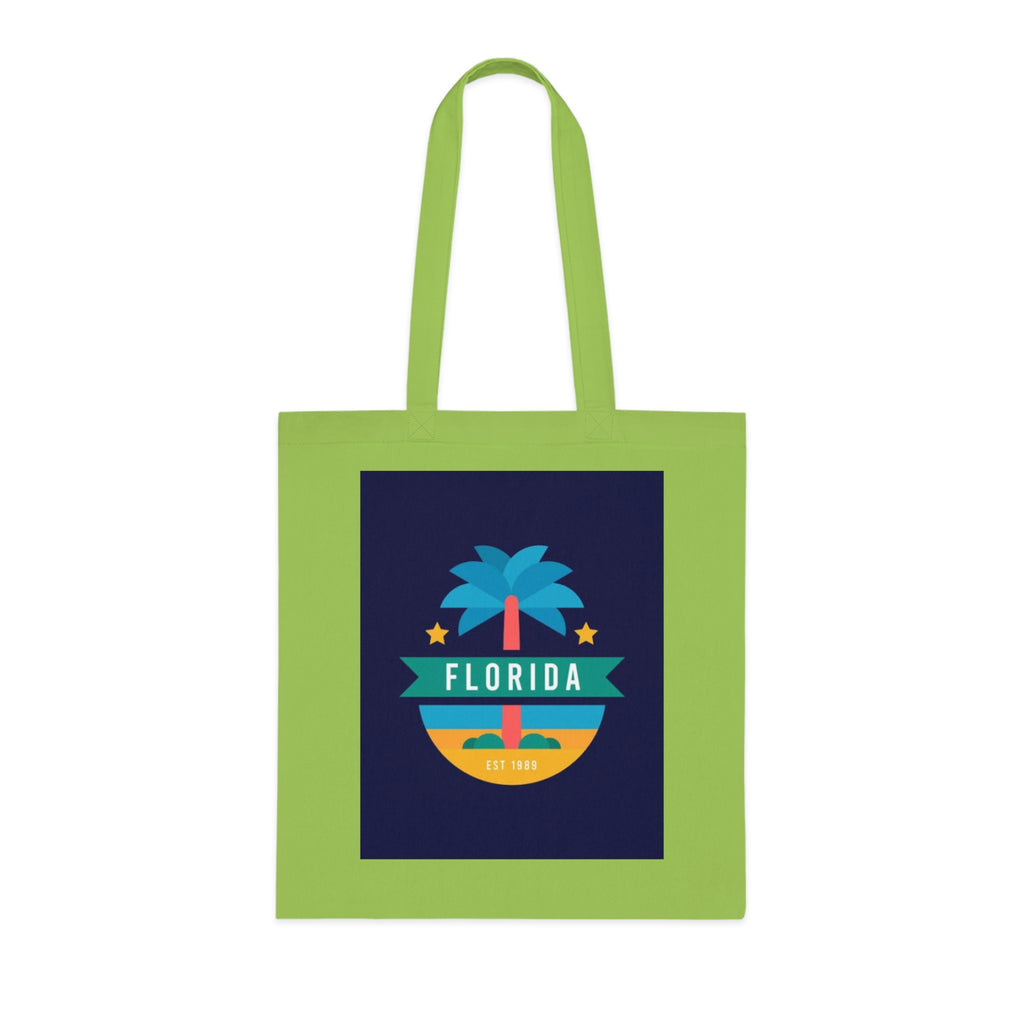 Florida Palm Beach Tote Bag – Retro State Travel Cotton Tote