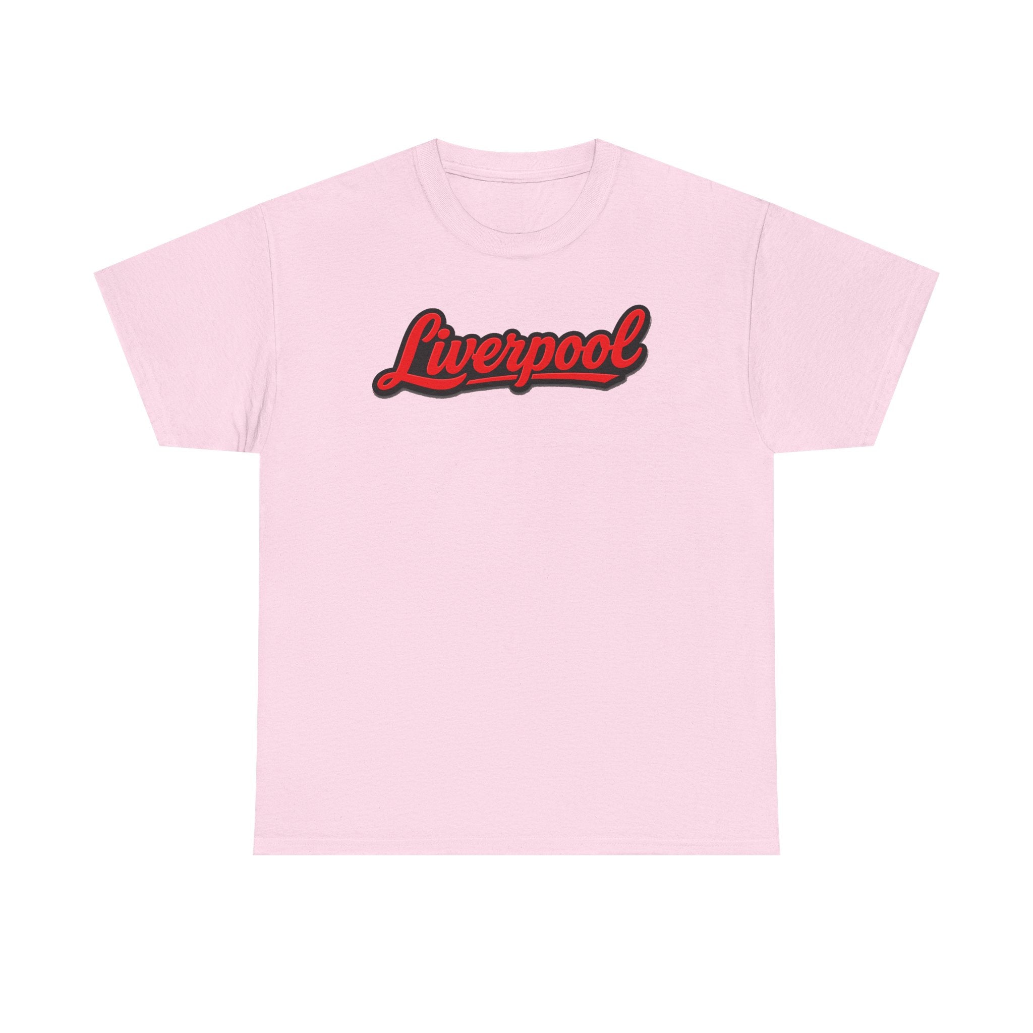 Liverpool Script T-Shirt — Retro Red Script Football Fan Tee