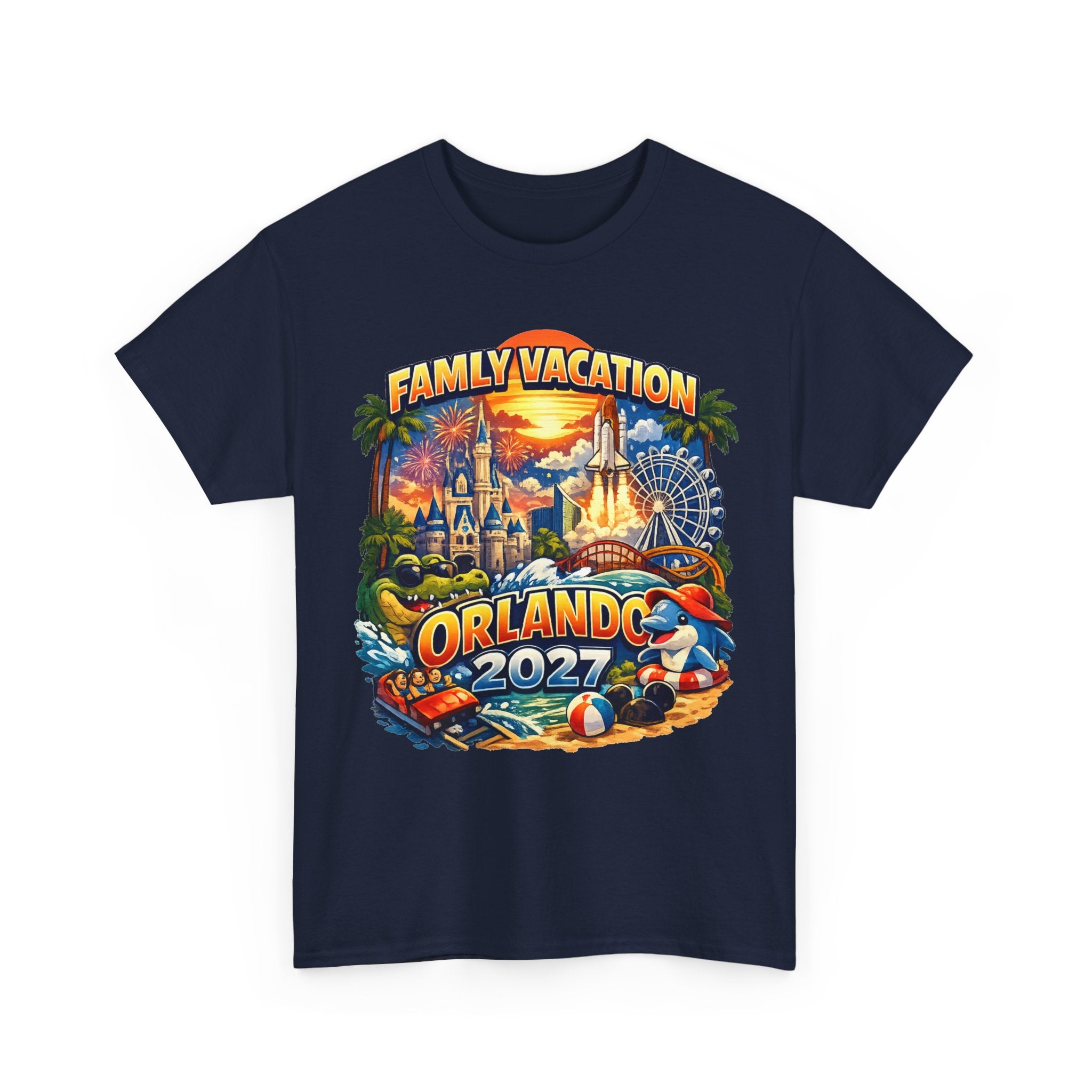 Family Vacation Orlando 2027 T-Shirt — Vintage Theme Park Souvenir Tee