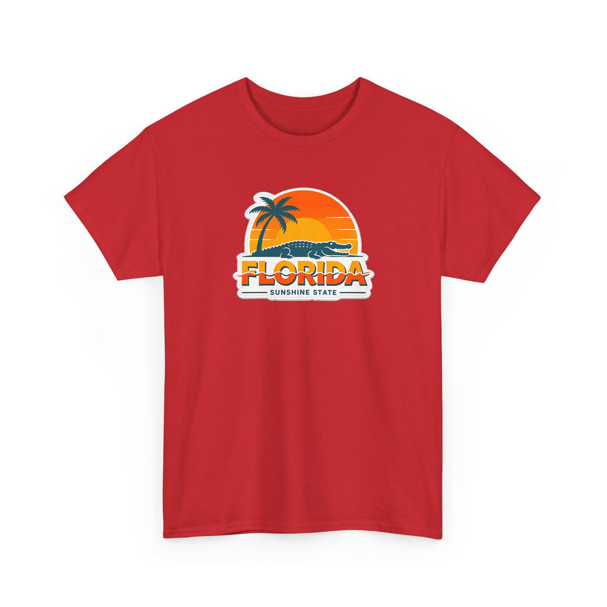 Florida Sunshine State T-Shirt — Retro Palm Sunset Graphic Tee