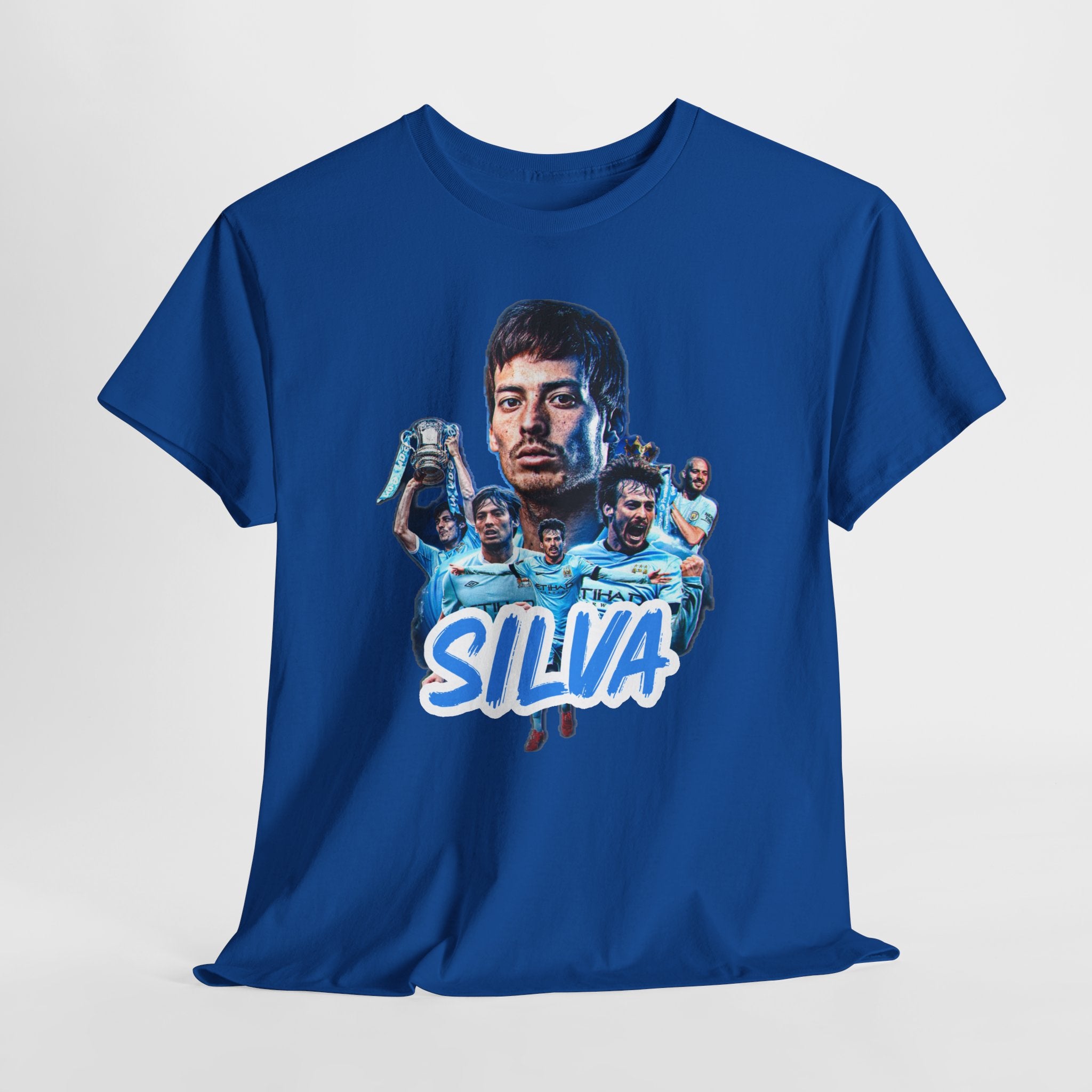 David Silva Manchester City Soccer Tee — Classic Player Portrait Football Shirt