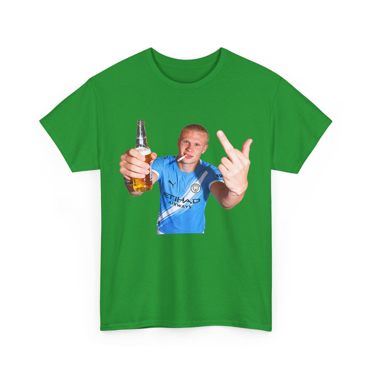 Erling Haaland on the p*** Unisex Heavy Cotton Tee