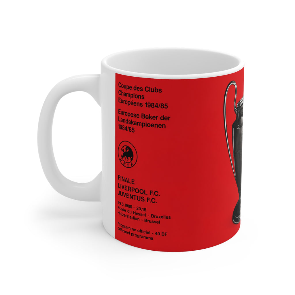 1985 European Cup Final Programme Cover Inspired Coffee Mug — Ceramic Cup (11oz/15oz)