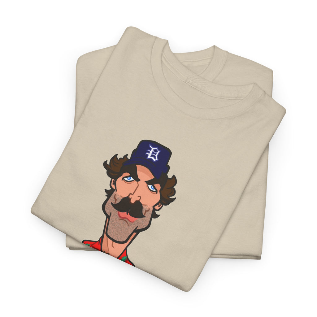 Magnum PI Retro Caricature T-Shirt — Retro Mustache Hat Portrait Tee